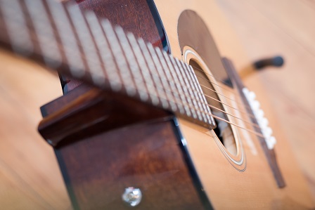 an acoustic guitar